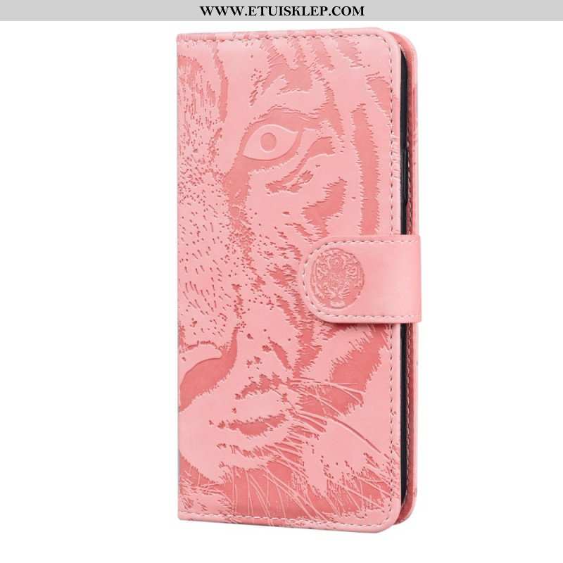 Etui Folio do Realme 8i Nadruk Twarzy Tygrysa